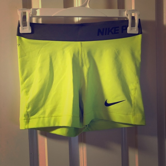 yellow nike spandex